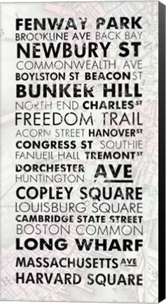 Framed Boston Cities I Print