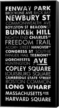 Framed Boston Cities II Print