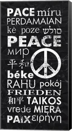 Framed Peace Languages Print