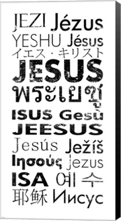 Framed Jesus Languages Print