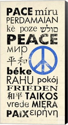 Framed Peace Around the World Print