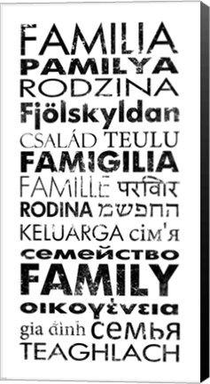 Framed Family Languages Print