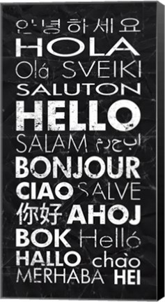 Framed Hello in Different Languages Print