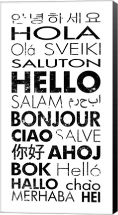 Framed Hello Languages Print