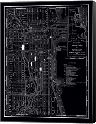 Framed Chicago, 1895 Print