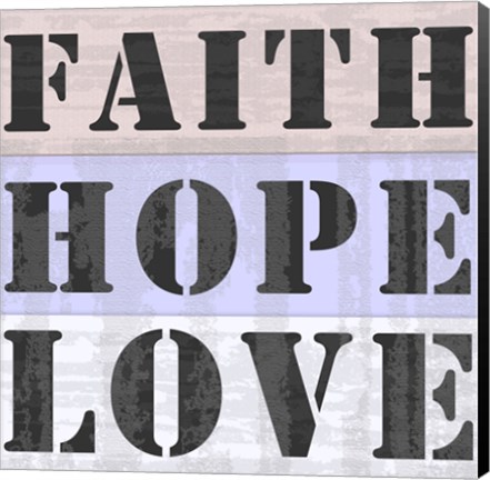 Framed Faith Hope Love Print