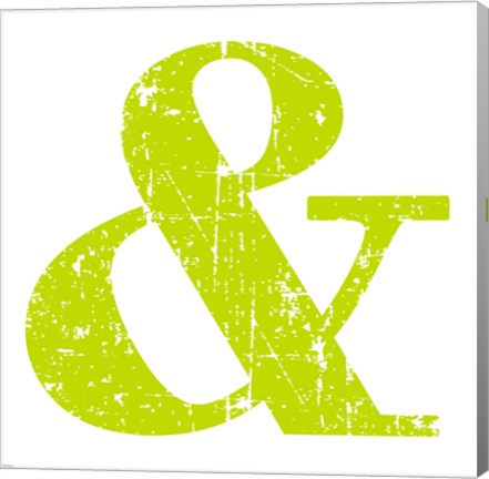 Framed Lime Ampersand Print