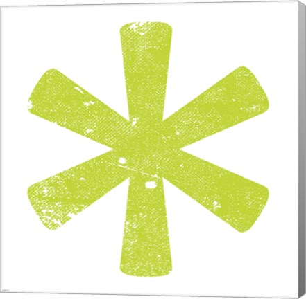 Framed Lime Asterisk Print