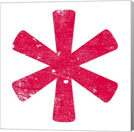 Framed Red Asterisk Print