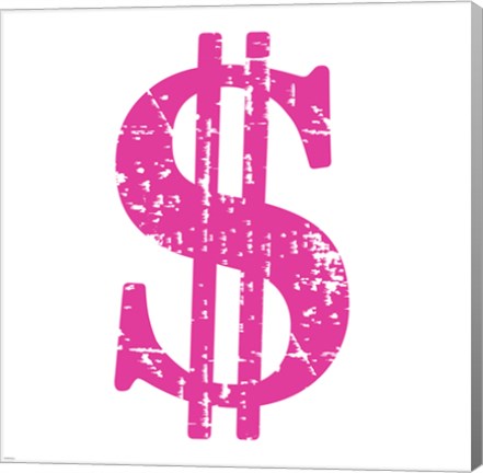 Framed Pink Dollar Sign Print