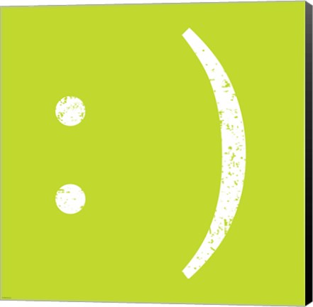 Framed Lime Smiley Print