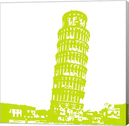 Framed Pisa in Lime Print