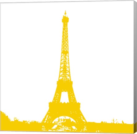 Framed Yellow Eiffel Tower Print