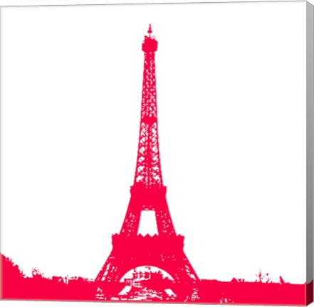 Framed Red Eiffel Tower Print