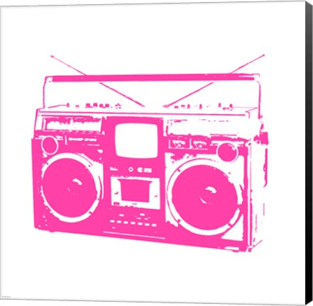 Framed Pink Boom Box Print