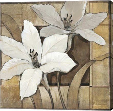 Framed Non-Embellished Lilies II Print