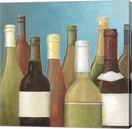 Framed Wine Bottles I Print