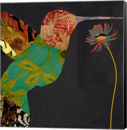 Framed Hummingbird Brocade IV Print