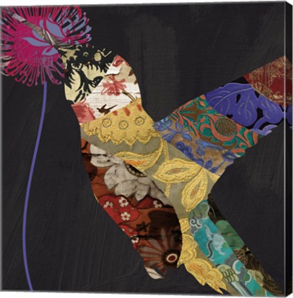 Framed Hummingbird Brocade II Print