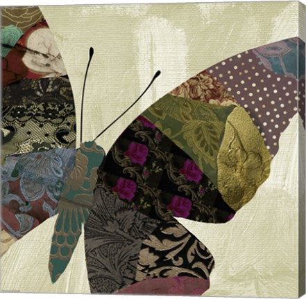 Framed Butterfly Brocade IV Print