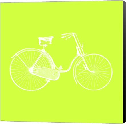 Framed Lime Bicycle Print