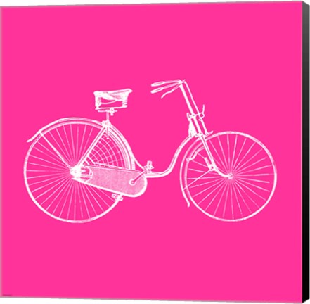 Framed Pink Bicycle Print