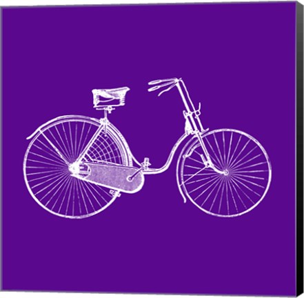 Framed Purple Bicycle Print