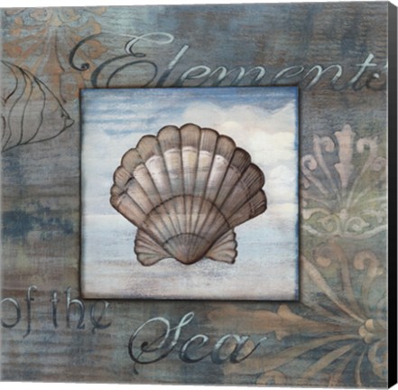 Framed Elements of the Sea II Print