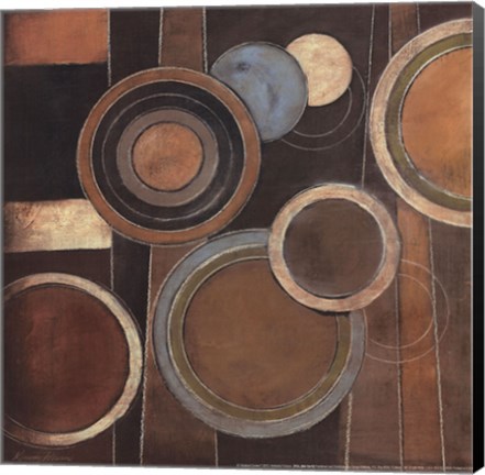 Framed Abstract Circles I Print