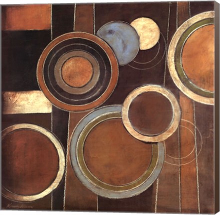 Framed Abstract Circles I Print