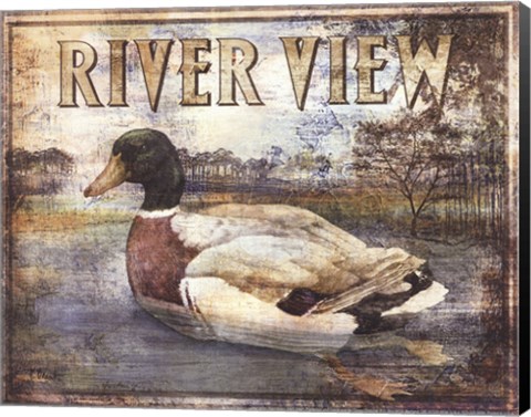 Framed Duck Sign I - petite Print
