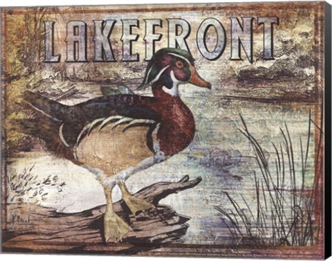 Framed Duck Sign II - petite Print