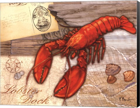 Framed Fresh Catch Lobster Print