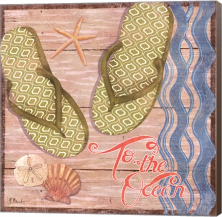 Framed Hit the Beach IV Print