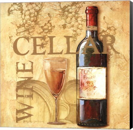 Framed Wine Cellar Square Print