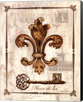 Framed Fleur de Lis Print
