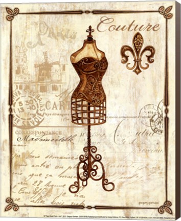 Framed Paris Dress Form - mini Print