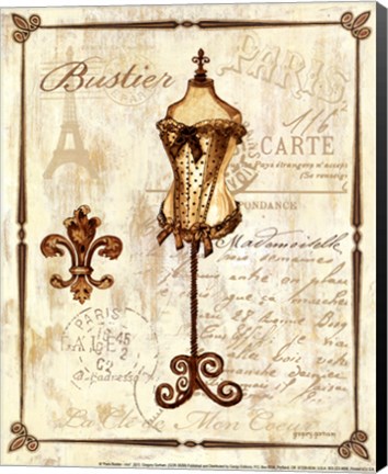 Framed Paris Bustier - mini Print