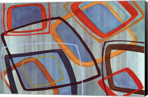 Framed Bright Geometrics I Print