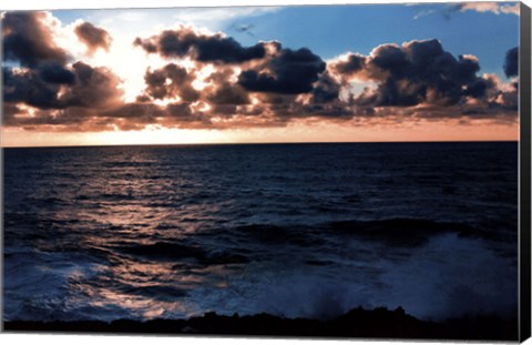 Framed Depoe Bay Sunset I Print