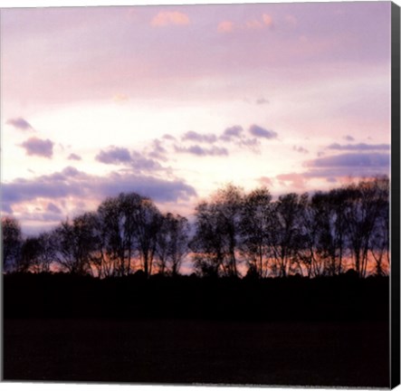 Framed Winter Sunset Square I Print