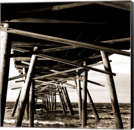 Framed Atlantic Pier Sq. II Print