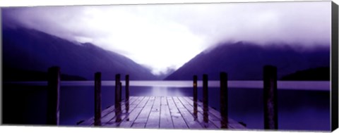 Framed Serene Dock I Print