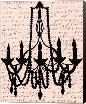 Framed Chandelier Calligraphy I - mini Print