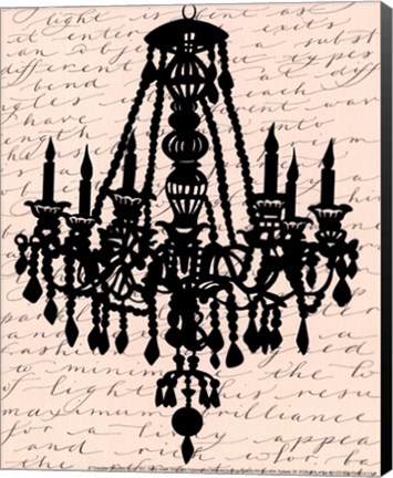 Framed Chandelier Calligraphy II - mini Print