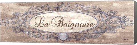 Framed La Baignoire Sign - mini Print