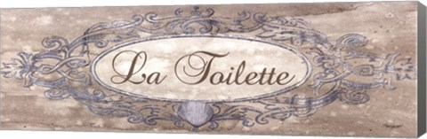 Framed La Toilette Sign - mini Print