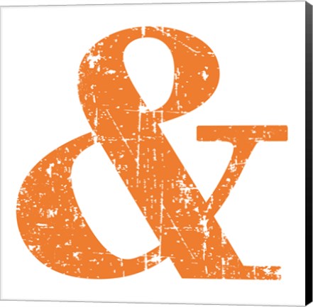 Framed Orange Ampersand Print