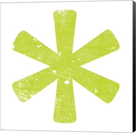 Framed Lime Asterisk Print