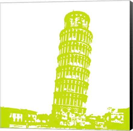 Framed Pisa in Lime Print